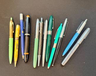 Vintage pens, including Parker, Sheaffer, Porsche