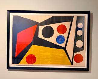 Alexander Calder (American, 1898-1976); "Composition with Circles 1971"; Color Lithograph; #71 in an edition of 100; signed