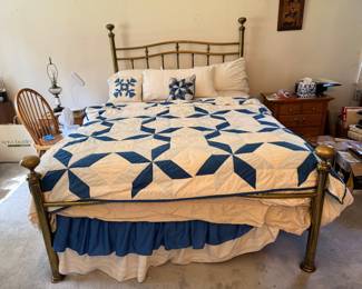 Brass queen bed