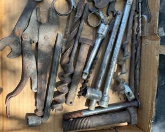 Various antique hand tools