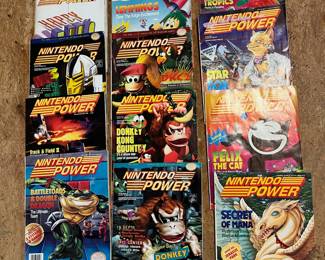 O130 - $300. Vintage Nintendo Power Magazine Lot. 58 Total. Most are in good condition. Some have damage: wrinkled page, bent or small rip on pages.