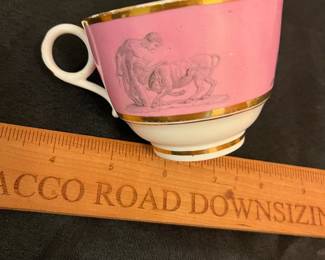 O99 - $120. Set of 1810 Barr Flight Barr Neo Classical Tea Cups and Saucers.