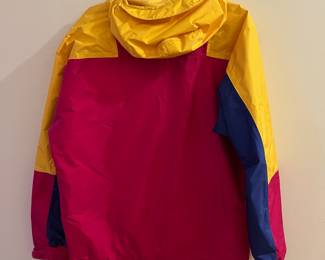 O126 - $40. 1990’s North Face Gortex Color Block Jacket with Removable Hood. Men’s Small.