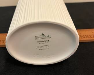 O91 - $45. Tapio Wirkkala for Rosenthal Porcelain Vase. Measures 3.5” W x 8” Tall.