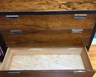 O34 - $225 PAIR. Bookshelf Measures 38.5” W x 15.25” D x 84” Tall. Bookshelf with Dry Bar Measures 38.25” W x 15.25” D x 84” Tall. Pieces are in Good/ Fair condition. Shows general wear but still sturdy.