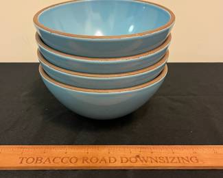 O10 - $180. Set of "Neptune" East Fork Pottery Large Soup Bowls. Measures 7" D x 3" Tall. All are in great condition.