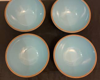O10 - $180. Set of "Neptune" East Fork Pottery Large Soup Bowls. Measures 7" D x 3" Tall. All are in great condition.