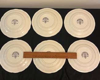 O98 - $40. Set of 6 Gien France Rebus Picture Puzzle 7.75” Plates. No. 1 - 6.