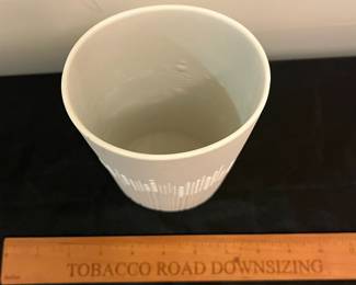 O91 - $45. Tapio Wirkkala for Rosenthal Porcelain Vase. Measures 3.5” W x 8” Tall.