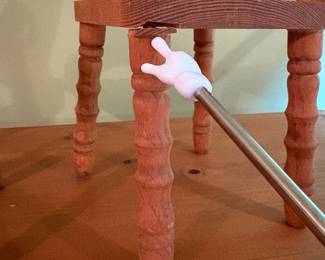 O136 - $40. Vintage American Girl Doll Kristen’s Trestle Table and Chairs. Has been repaired - see photo.