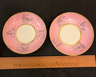 O99 - $120. Set of 1810 Barr Flight Barr Neo Classical Tea Cups and Saucers.