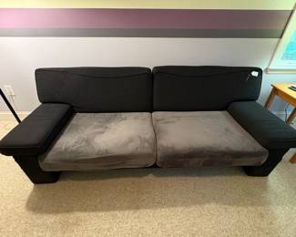 O16 - FREE. Sofa with Cat Damage. Measures 87.5” W x 36” D x 30” Tall.