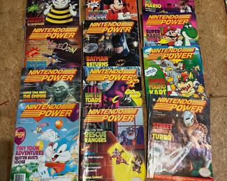 O130 - $300. Vintage Nintendo Power Magazine Lot. 58 Total. Most are in good condition. Some have damage: wrinkled page, bent or small rip on pages.
