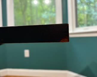 O4 - $125. Table Measures 40” W x 50” L x 28.75” Tall. Blue Laminate top with Chrome Base.