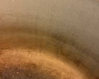 O86 - $40. Le Creuset Flame Orange “G” 7.25 Qt Dutch Oven.