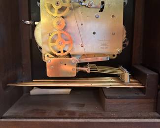 O47 - $65. Wuersch Clock: Vintage Mantel Clock. Measures 10.75” W x 6.5” D x 15” Tall. Untested.