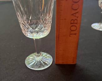 O116 - $20. Set of 4 Waterford "Lismore" Cordial Glasses. 2 - 5.25" Tall. 2 - 4.25" tall.