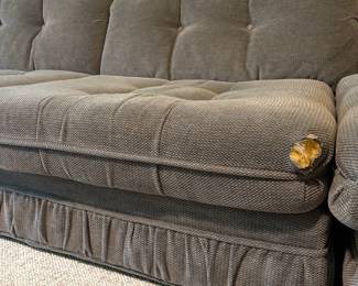 O29 - Free. Vintage Modular Sectional Sofa with Sleeper. 138" W x 74" W x 36" D x 31" Tall. YOU MUST BE ABLE TO MOVE DOWN THE STAIRS.