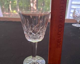 O113 - $160. Set of 12 Waterford "Lismore" Claret Glasses. 5.75" Tall.