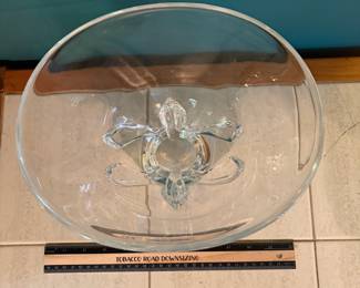 O131 - $45. Steuben Deep Flower Bowl. Measures 8” Tall.