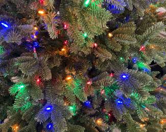 O135 - $350. 7’ 5” Balsam Hill Frazier Fir Christmas Tree with Bag and Stand with bag. .