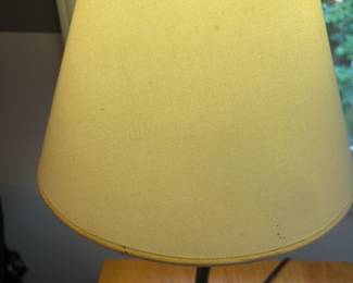O17 - $20. Pottery Barn Iron Branch Lamp. Measures 25” Tall. Shade has a few spots.