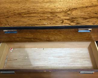 O34 - $225 PAIR. Bookshelf Measures 38.5” W x 15.25” D x 84” Tall. Bookshelf with Dry Bar Measures 38.25” W x 15.25” D x 84” Tall. Pieces are in Good/ Fair condition. Shows general wear but still sturdy.