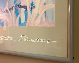 O46 - $25. Leslie Burden Silkwater Studios Framed Poster. Measures 39” W x 24” Tall.