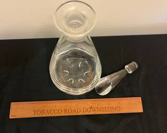 O89 - $40. Orrefors Crystal Decanter. Measures 13” Tall.