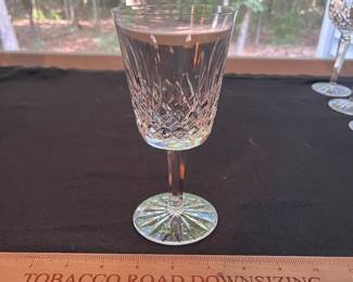 O111 - $75. Set of 8 Waterford "Lismore" Water Goblets. 7" Tall.