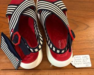 O84 - $65. Vivaia Walker Sandals and Card Wallet Set. Limited Edition. Paris Olympics Collection. Size 40.