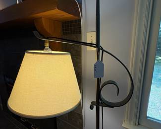 O32 - $95. Iron Floor Lamp. Measures 58.25” Tall.