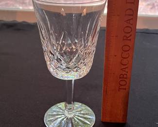 O111 - $75. Set of 8 Waterford "Lismore" Water Goblets. 7" Tall.