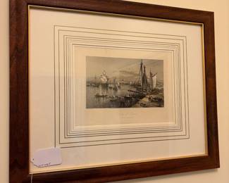 O38 - $35. City of Boston From south Boston.Measures 22.5” W x 18.5” Tall.