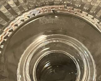 O94 - $40. Waterford Crystal “Castle Town” Pedestal Bowl. Measures 7.25” D x 5.5” Tall.