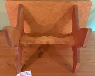 O136 - $40. Vintage American Girl Doll Kristen’s Trestle Table and Chairs. Has been repaired - see photo.