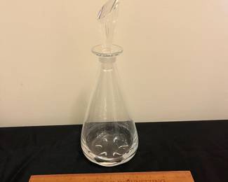 O89 - $40. Orrefors Crystal Decanter. Measures 13” Tall.