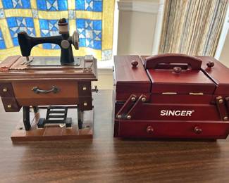 Singer sewing box and music box