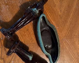 Vintage three-piece pottery