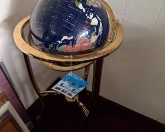 Globe and brass stand