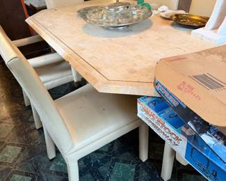 Vintage cream table and chairs