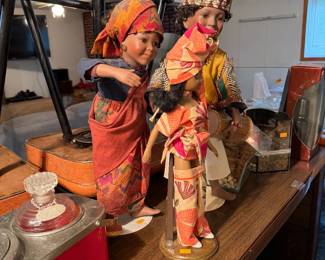Vintage plaster dolls
