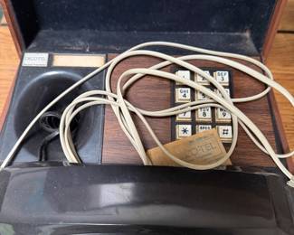 Vintage deco phone in case