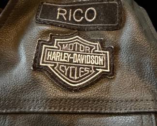 Harley vest leather