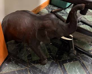 Plaster elephant
