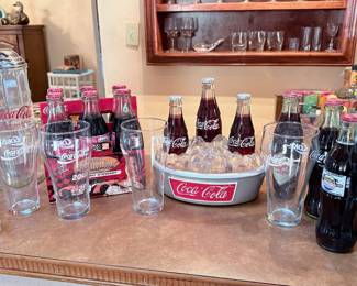 Vintage Coca Cola items and decor