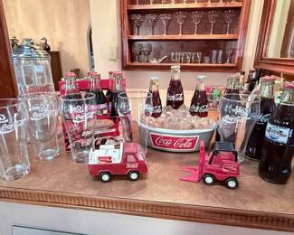 Vintage Coca Cola items and decor