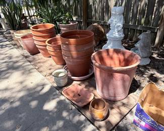 variety terracotta planters