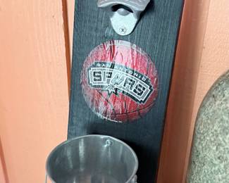 San Antonio Spurs wall bottle opener