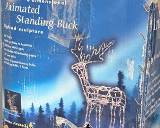 Vintage animated standing reindeer